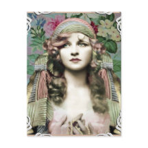 Vintage Nouveau-Sinti und Roma Pastell-Schnürrahme