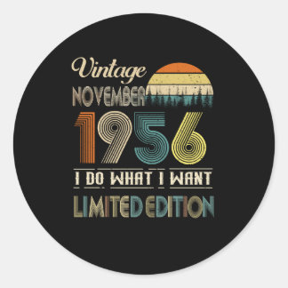 Vintage November 1956 What i Want Limited Edition Runder Aufkleber