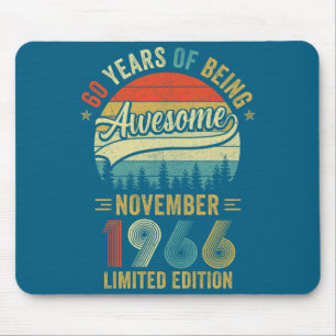 Vintage November 1966 60 Jahre Grafik Kunst Mousepad