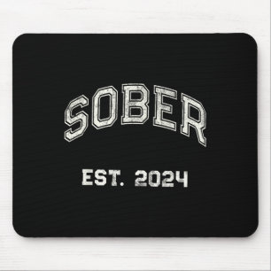 Vintage Nüchtern Gegr. 2024 Affirmation Sucht AA M Mousepad