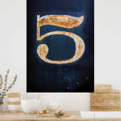 Vintage Nummer fünf Poster (Küche)