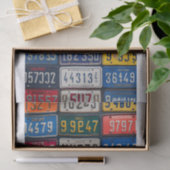 Vintage Nummernschild Seidenpapier (Geschenk)