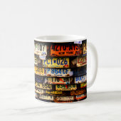 Vintage Nummernschilder Kaffeetasse (VorderseiteRechts)