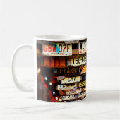 Vintage Nummernschilder Kaffeetasse (Links)