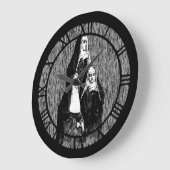 Vintage Nun Abbildung Große Wanduhr (Winkel)