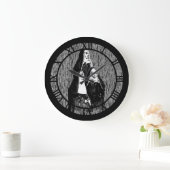Vintage Nun Abbildung Große Wanduhr (Zuhause)