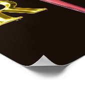 VINTAGE NURSE and Gold Caduceus NR Emblem Poster (Ecke)