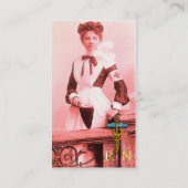VINTAGE NURSE and Gold Caduceus NR Emblem Visitenkarte (Rückseite)