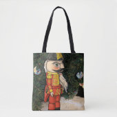 Vintage Nussknacker unter dem Weihnachtsbaum Tasche (Vorderseite)