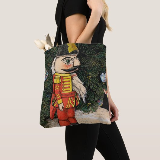 Vintage Nussknacker unter dem Weihnachtsbaum Tasche (Von Nahem)