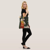 Vintage Nussknacker unter dem Weihnachtsbaum Tasche (Am Model)