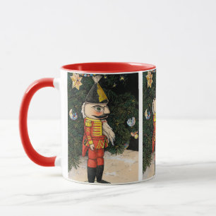 Vintage Nussknacker unter dem Weihnachtsbaum Tasse