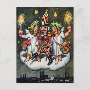 Vintage Nussknacker Weihnachtspostkarte Postkarte