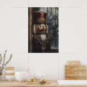 Vintage Nutcracker Art Printable Rustic Christmas Poster (Küche)