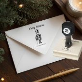 Vintage Nutcracker Merry Christmas Gummistempel