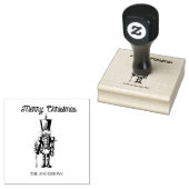Vintage Nutcracker Merry Christmas Gummistempel (Stempel)