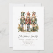 Vintage Nutcrackers Weihnachtsfest Party Einladung (Vorderseite)
