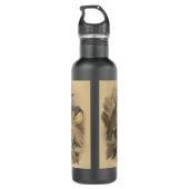 Vintage NuthatchIllustration Edelstahlflasche (Rückseite)