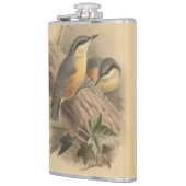 Vintage NuthatchIllustration Flachmann (Links)