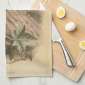 Vintage NuthatchIllustration Geschirrtuch (Viertel Falte)