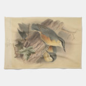 Vintage NuthatchIllustration Geschirrtuch (Horizontal)