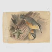 Vintage NuthatchIllustration Golfhandtuch (Horizontal)