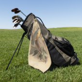 Vintage NuthatchIllustration Golfhandtuch (Gras)
