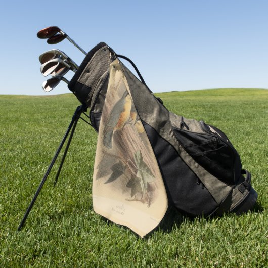 Vintage NuthatchIllustration Golfhandtuch (Gras)