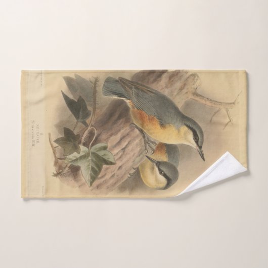 Vintage NuthatchIllustration Handtuch (Handtuch)