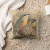 Vintage NuthatchIllustration Kissen (Decke)