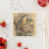 Vintage NuthatchIllustration Serviette (Beispiel)