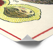 Vintage Nutmeg Pflanze Fruchtsaat, Gewürze für Leb Poster (Ecke)