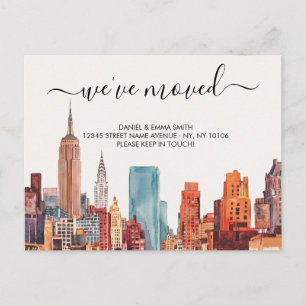 Vintage NYC neue Adresse Umzugsankündigung Postkarte