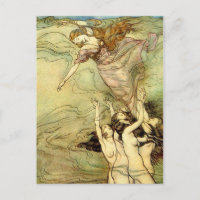 Vintage Nymph Book Illustration