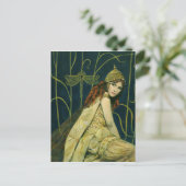 Vintage Nymph Postkarte (Stehend Vorderseite)