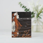 Vintage Nymph Postkarte (Stehend Vorderseite)