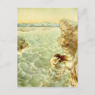 Vintage-Nymphe-Buchillustration Postkarte