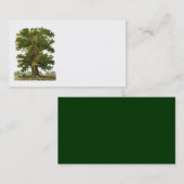 Vintage Oak Tree Business Card Visitenkarte (Vorne/Hinten)