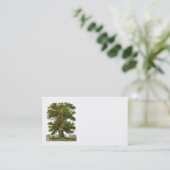 Vintage Oak Tree Business Card Visitenkarte (Stehend Vorderseite)