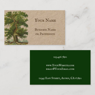 Vintage Oak Tree Custom Business Card Visitenkarte
