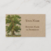 Vintage Oak Tree Custom Business Card Visitenkarte (Vorderseite)