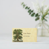 Vintage Oak Tree Custom Business Card Visitenkarte (Stehend Vorderseite)
