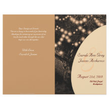 Vintage-Oak-Tree-Feier Hochzeitsprogramm