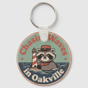Vintage Oakville Ontario Waschbär Schlüsselanhänger