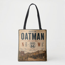 Vintage Oatman Arizona Route 66 Koordinaten Tasche