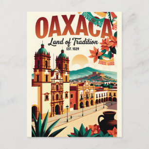 Vintage Oaxaca Mexiko Land der Tradition Retro Postkarte