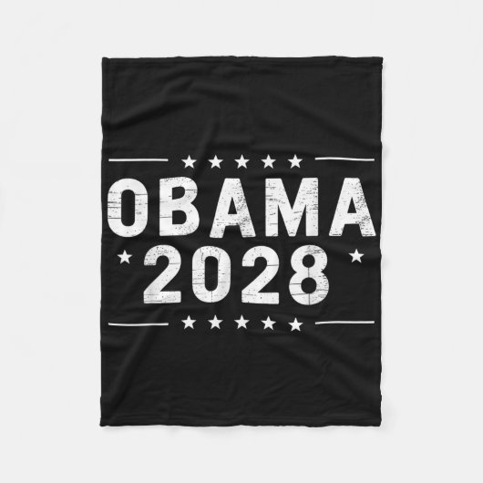 Vintage Obama 2028 Funny Political Patriotic Elect Fleecedecke (Vorderseite)