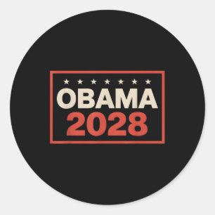 Vintage Obama 2028 Lustig Politisch Patriotisch Wä Runder Aufkleber