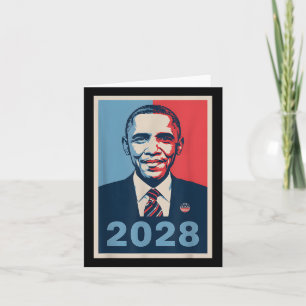 Vintage Obama 2028 Lustige Politische Patriotische Karte