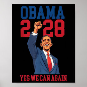 Vintage Obama 2028 Lustige Politische Patriotische Poster